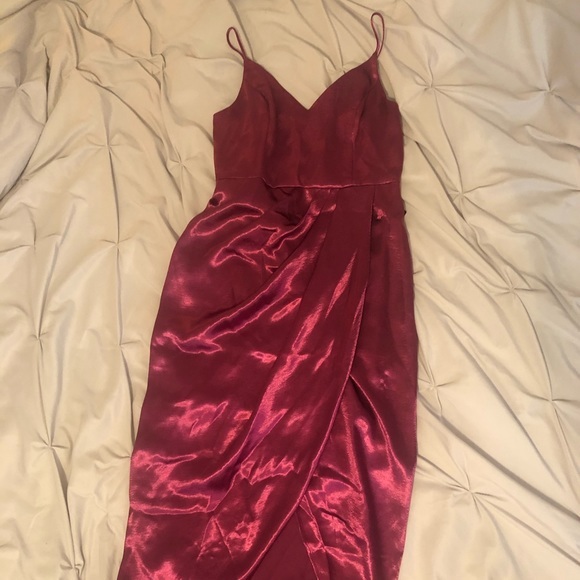 Express Dresses & Skirts - Express | Fuchsia Silky Midi Dress